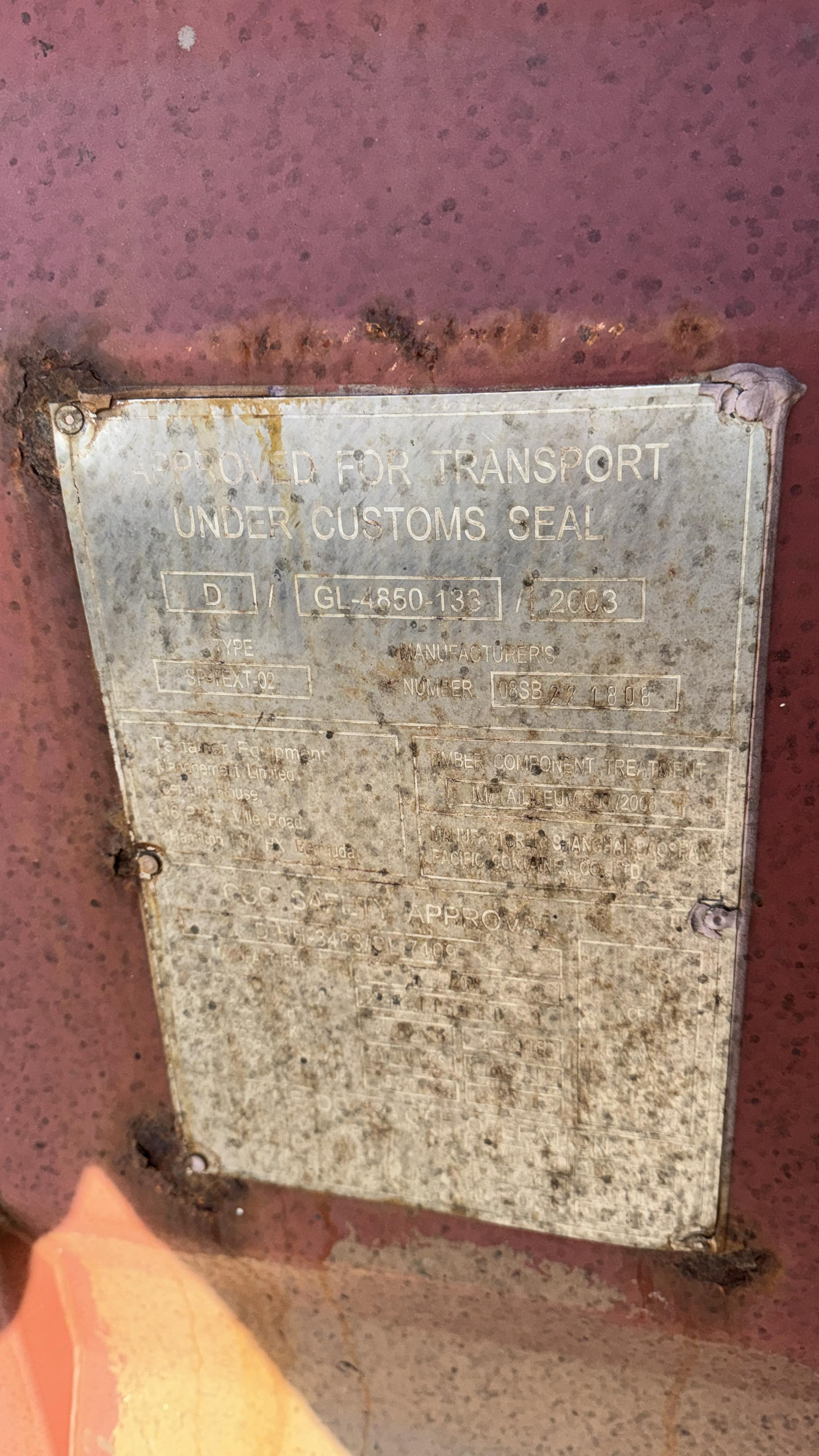 Морской контейнер TGHU1168803